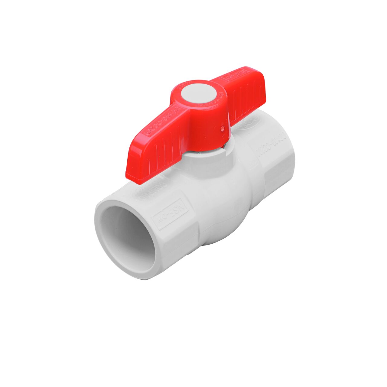 NDS PVC IPS Ball Valve is  leak-resistant valve connects two 1 in. Sch. 40 pipe ends in an irrigation or other pressurized system and prevents the backflow of water (NDS E1410-10)