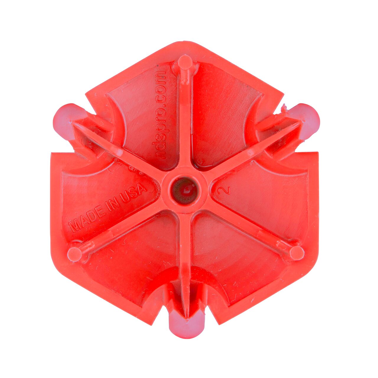 The bottom of the Red NDS EZ Marker™ Parking Delineator (NDS EZMARKER-R) snaps into empty cells to outline pattern needed
