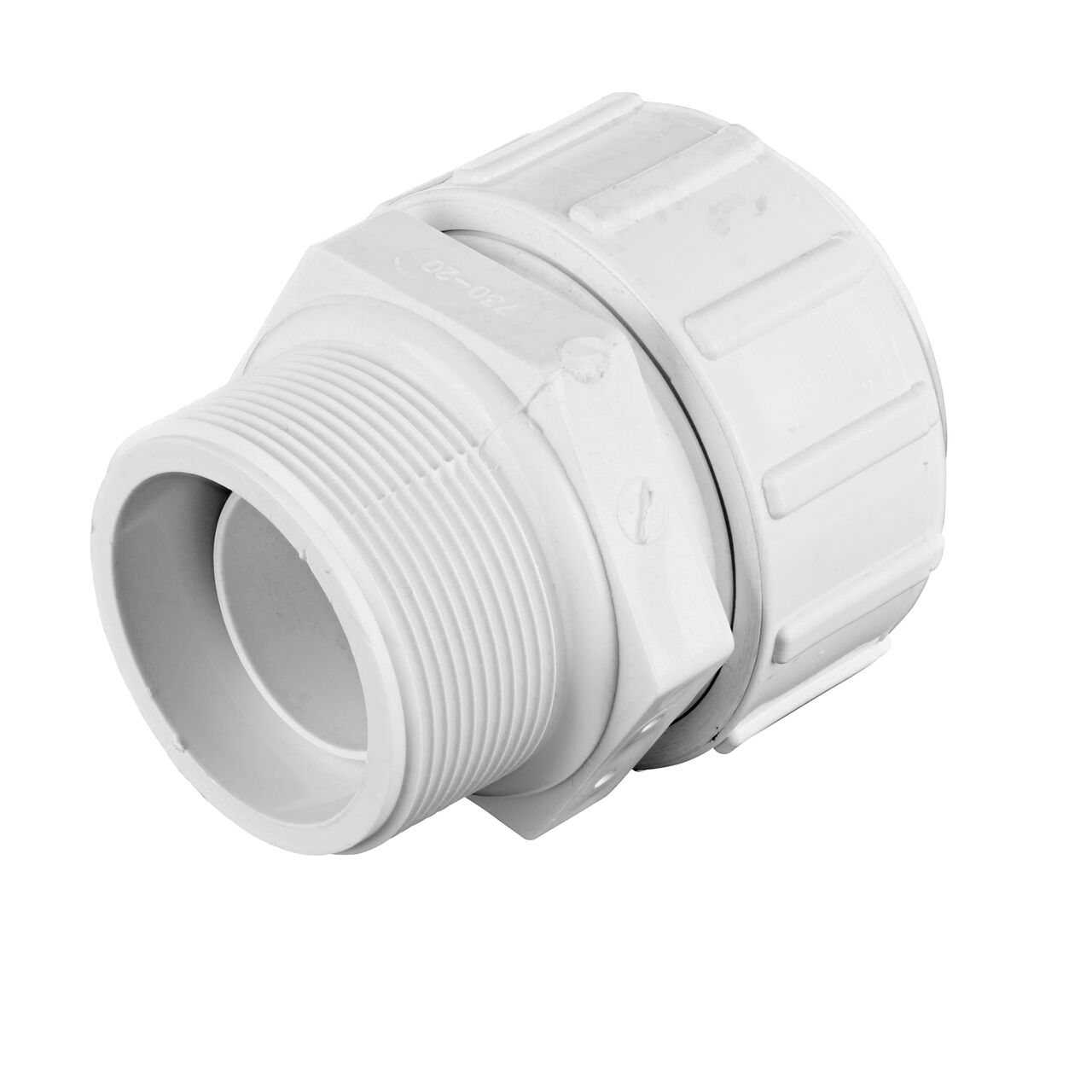 Threaded MPT connection end on the NDS 2 in. Flo-Lock™ Gripper Adapter (NDS 730-20)