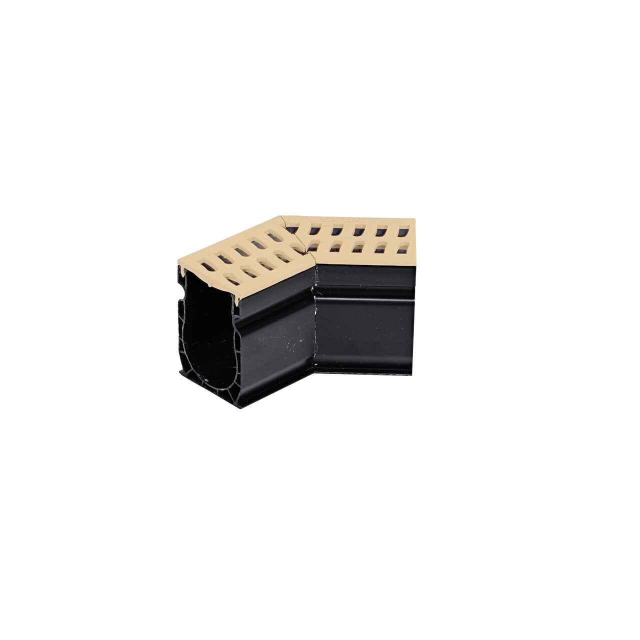 Uninstalled NDS Sand Slim Channel™ Drain 45° Elbow and Grate (NDS 9302)