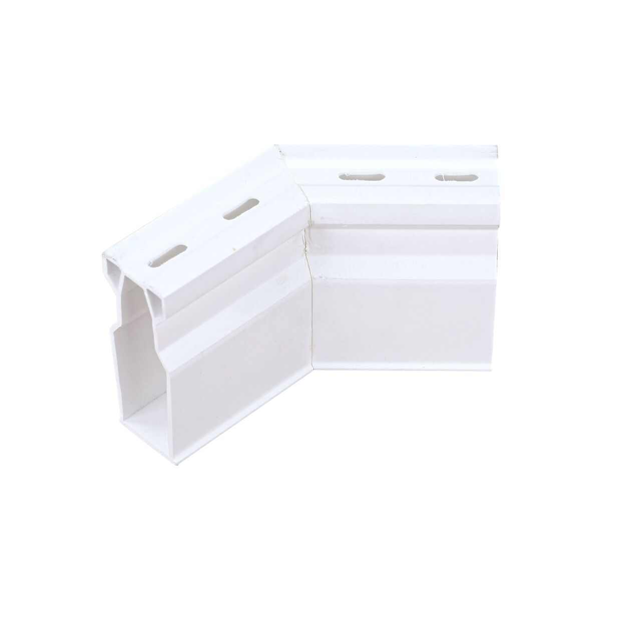Hero shot of the White Micro Channel™ Drain & Integrated Grate with 45° Elbow (NDS 8301) for draining small flows of stormwater