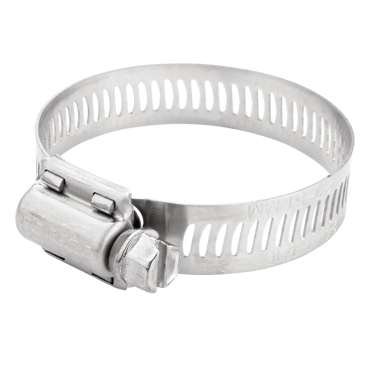 The NDS SAE 24 Worm Drive Hose Clamp with Aero Seal 1/2 in. band width (NDS 64024H) has a heavy duty 4-piece Quadra-Lock design to provide strength and stability; includes underside plate for added strength