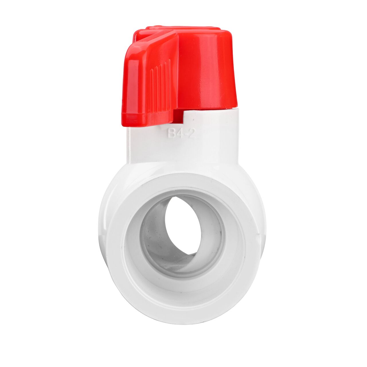 Rotate the handle to easily open or close the valve ball that controls water flow on the NDS 1 in. PVC CTS Ball Valve (NDS E1310-10)