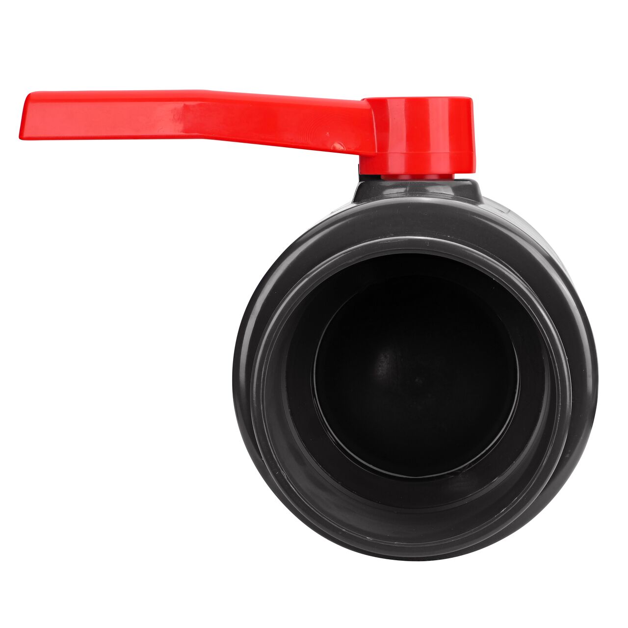 NDS 6 in. PVC IPS Ball Valve has a handle to easily rotate the ball and close off pipelines which is perfect for pool and spa, irrigation, and plumbing installations (NDS E1610-60)