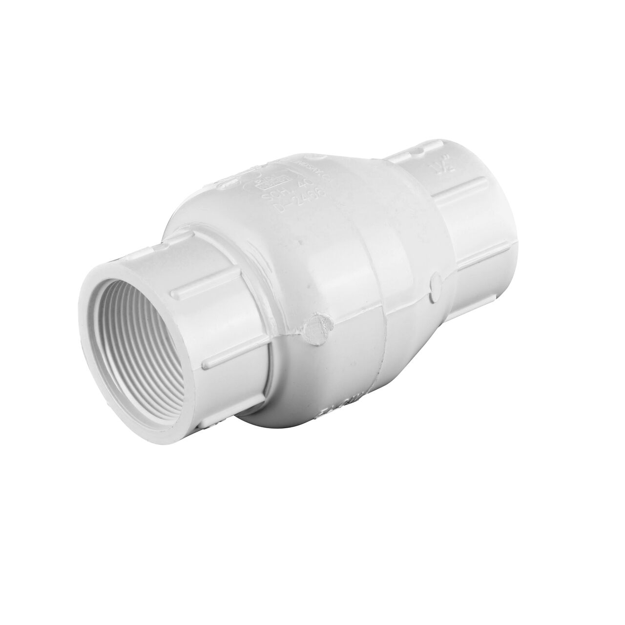 Alternate direction of the NDS White 1-1/2 in. female end by female end PVC Swing Check Valve (NDS 1520-15F)