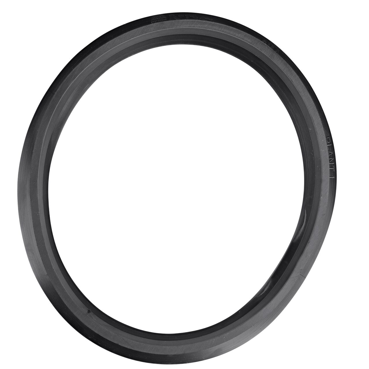 The NDS 6 in. manhole cover, top down inside view, is made of flexible PVC that permit some lateral pipe movement (NDS 6MA)