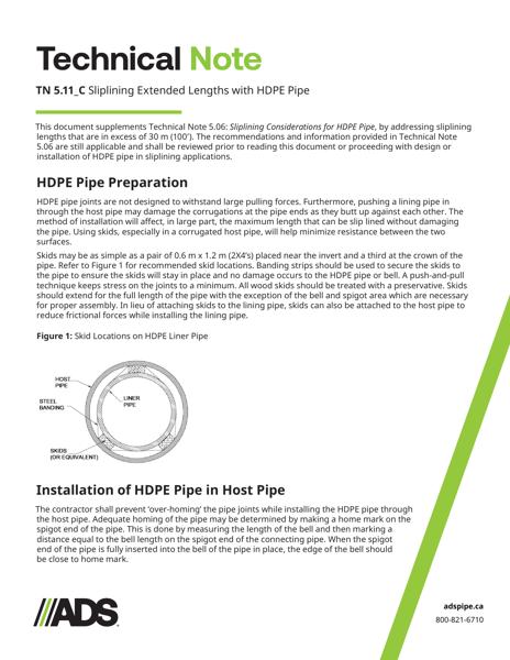TN 5.11_C Sliplining Extended Lengths with HDPE Pipe