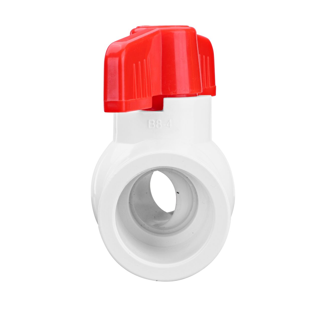 Rotate the handle to easily open or close the valve ball that controls water flow on the NDS 3/4 in. PVC CTS Ball Valve (NDS E1310-07)