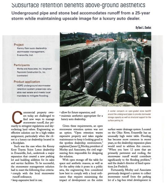 Subsurface Retention Benefits Above Ground Aesthetics  - CE News