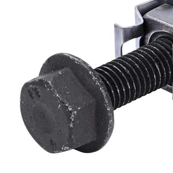 Closeup view of the Bolt and Nut (NDS 32110) side for Locking BG-FILCOTEN® 300 12 in. Trench Drain Ductile Iron Grate to the BG-FILCOTEN® 300 12 in. Trench Drain Channel body