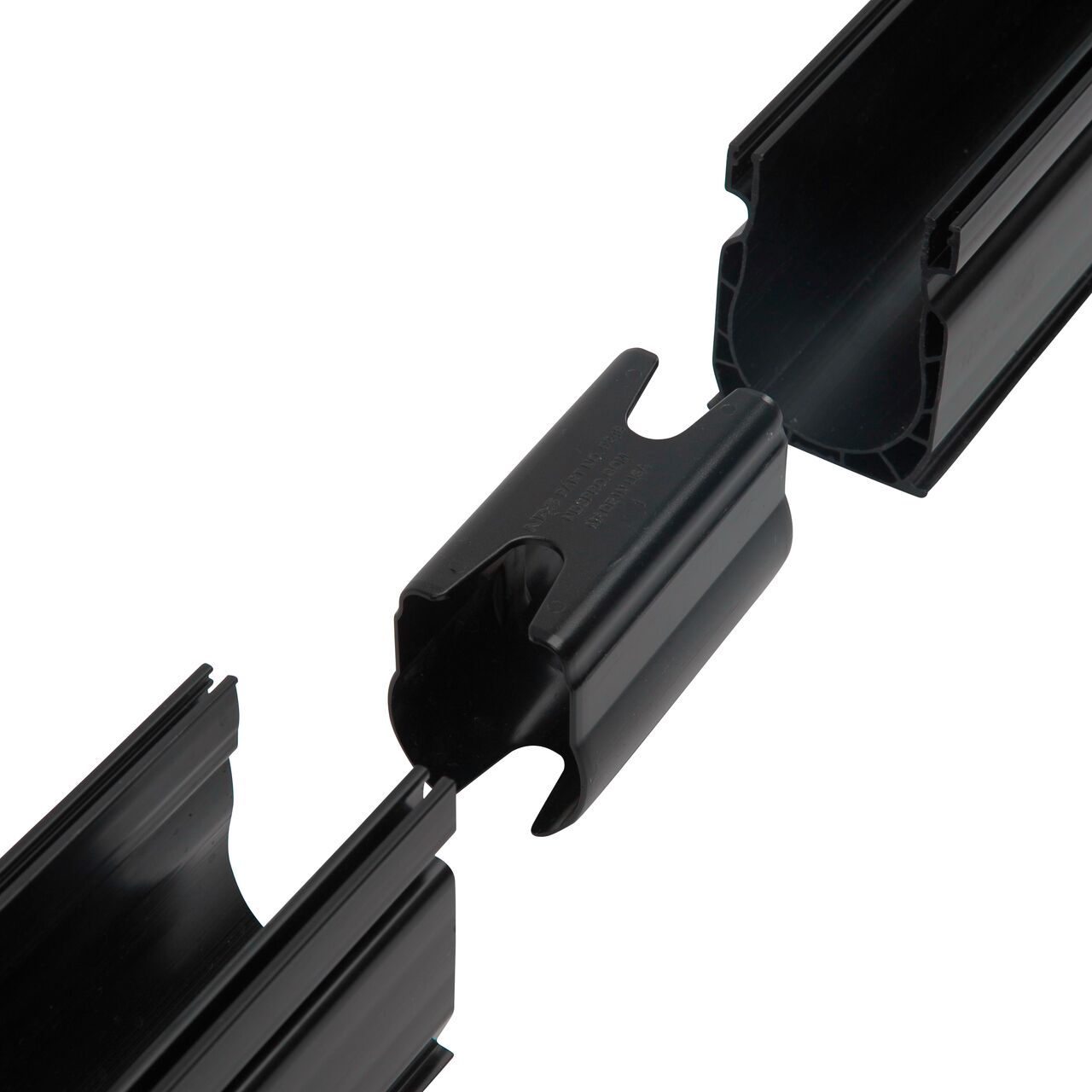 Step 1 for how to assemble two NDS Slim Channel™ Drain (NDS 9206SKITRTL, NDS 9206GKITRTL, NDS 9206SKIT, NDS 9206GKIT, NDS 9206, NDS 9209) using the Slim Channel™ Drain Coupling (NDS 9248)