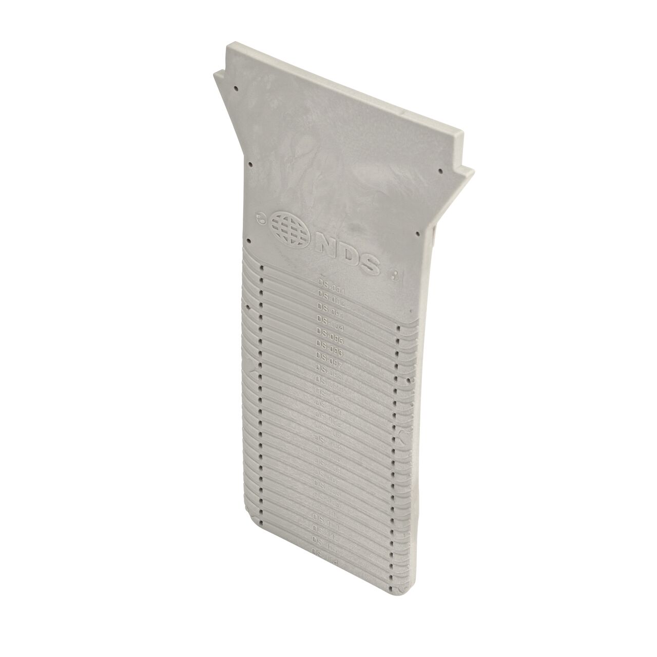 NDS Dura Slope End Cap (NDS DS-224) closes off the flow of water at the end of the drain