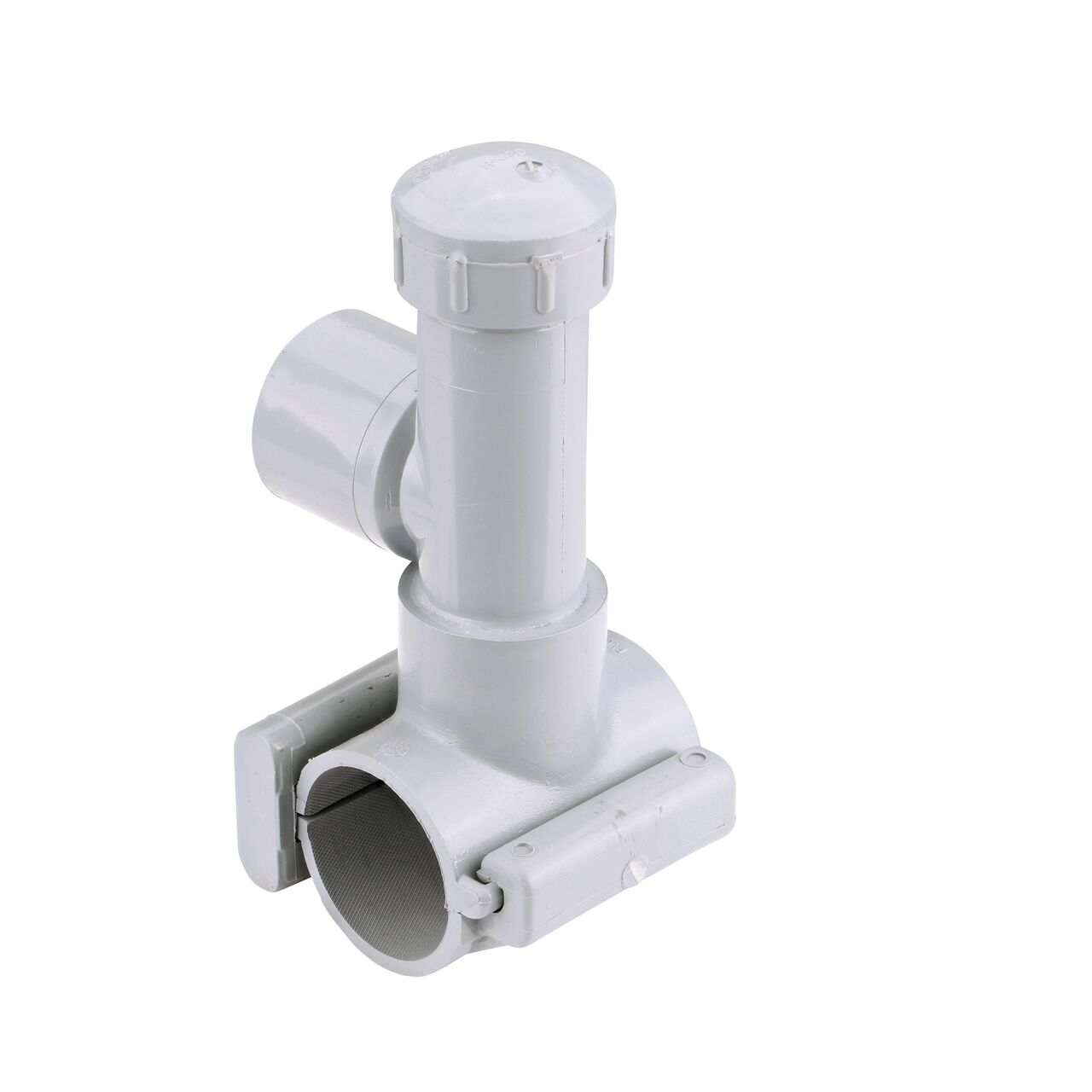 The 2 in. NDS Flo-Tap™ Rigid PVC Saddle with a 1-1/2 in. Socket or 2 in. spigot connection on top (NDS 3220) secures unit firmly and requires less installation time