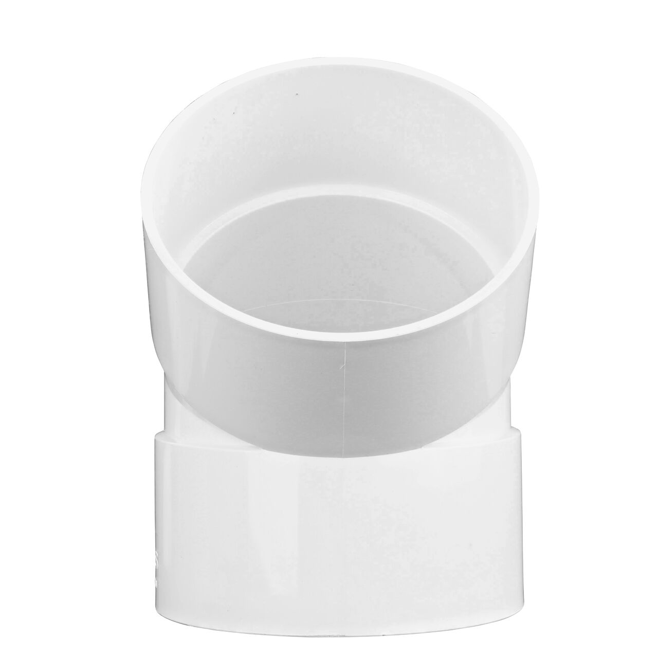 Alternate view of the opening of the NDS 6 in. PVC Sewer and Drain 45° Elbow (NDS 6P03)