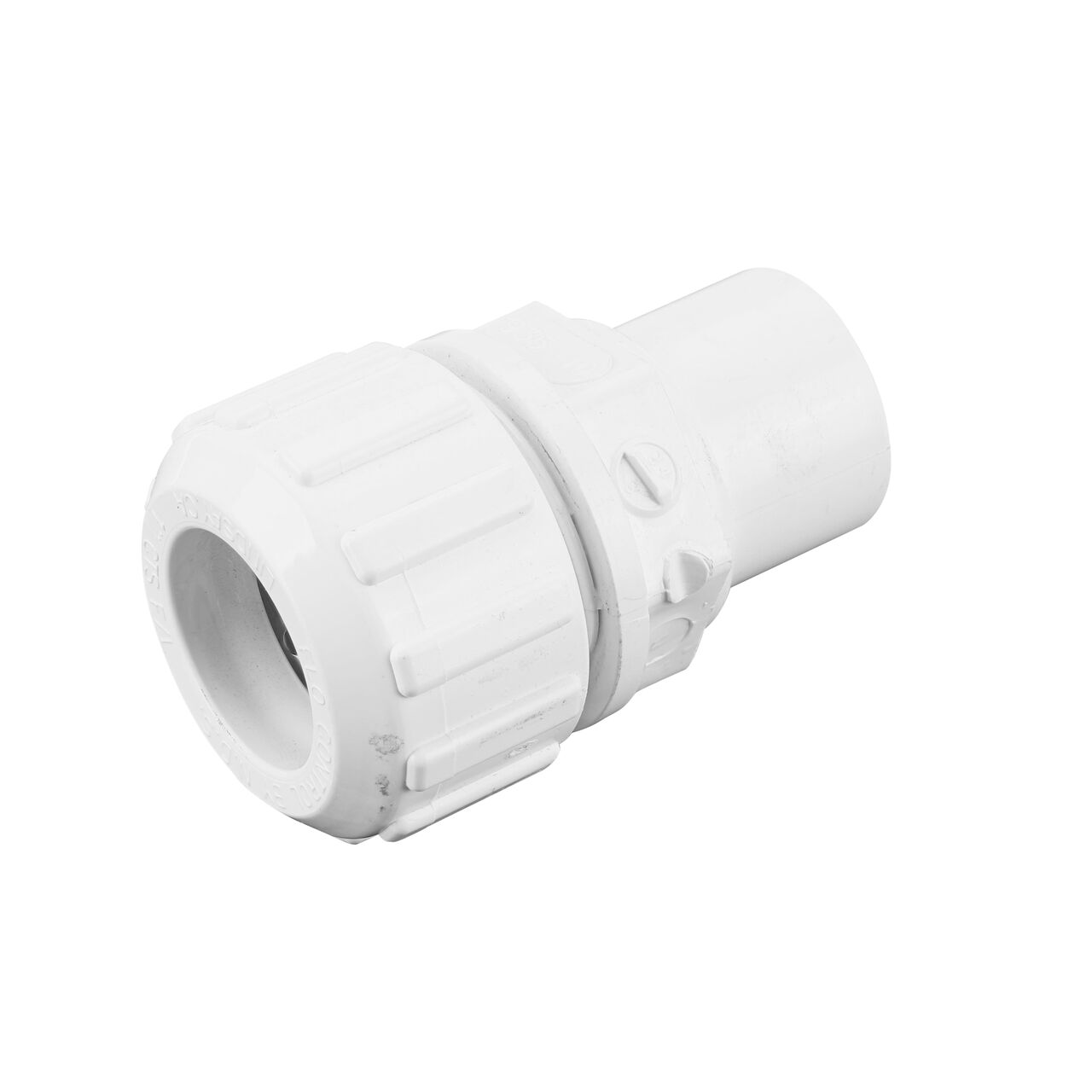 The NDS 1 in. CTS FPT X 1-1/2 IPS Spigot Flo-Lock™ Gripper Adapter (NDS 935-10) provides a leak-resistant connection between pipes