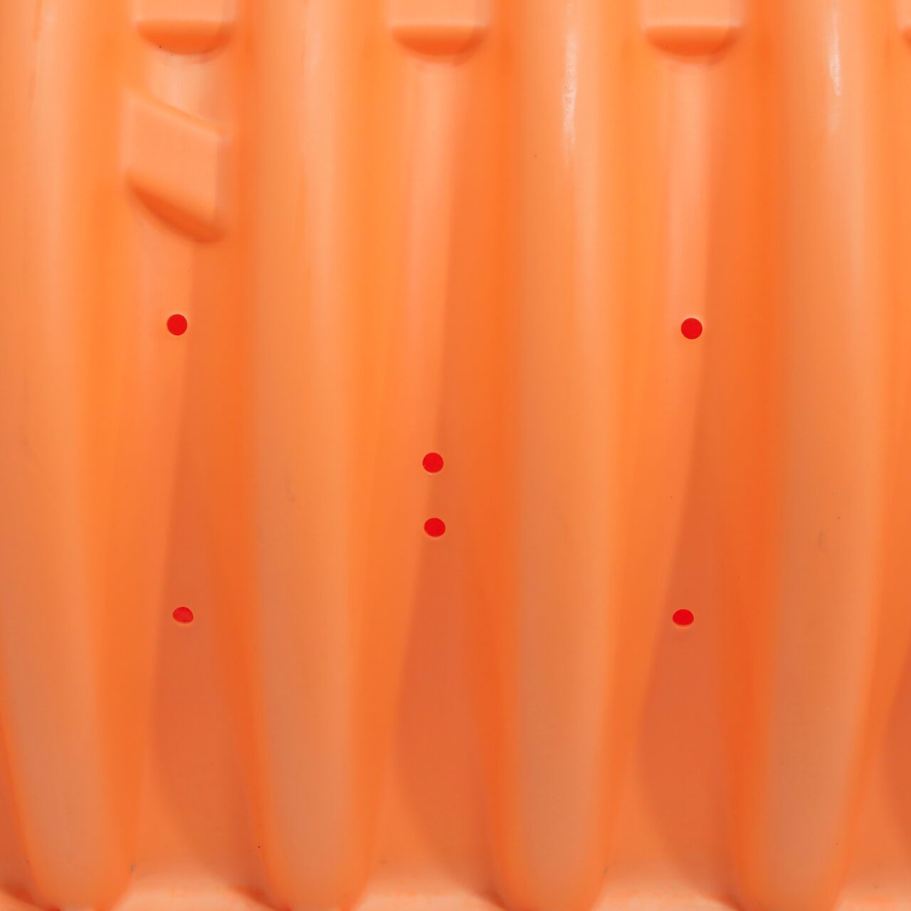 Closeup of the drill holes found on the underside of the NDS StormChamber Stormwater Chamber Start Unit (NDS SC-1820-S-O)