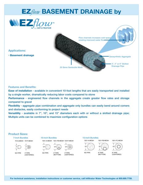 EZflow Drainage - Cutsheet