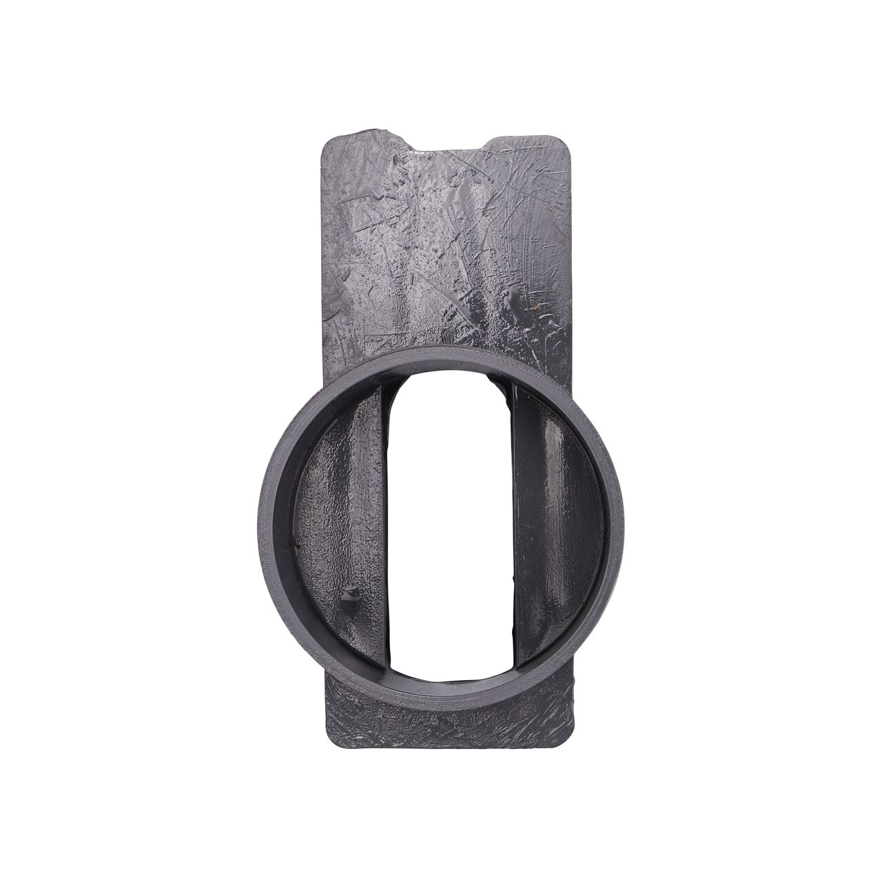 Top Down of the NDS Gray Micro Channel™ Drain End Outlet (NDS 8463)