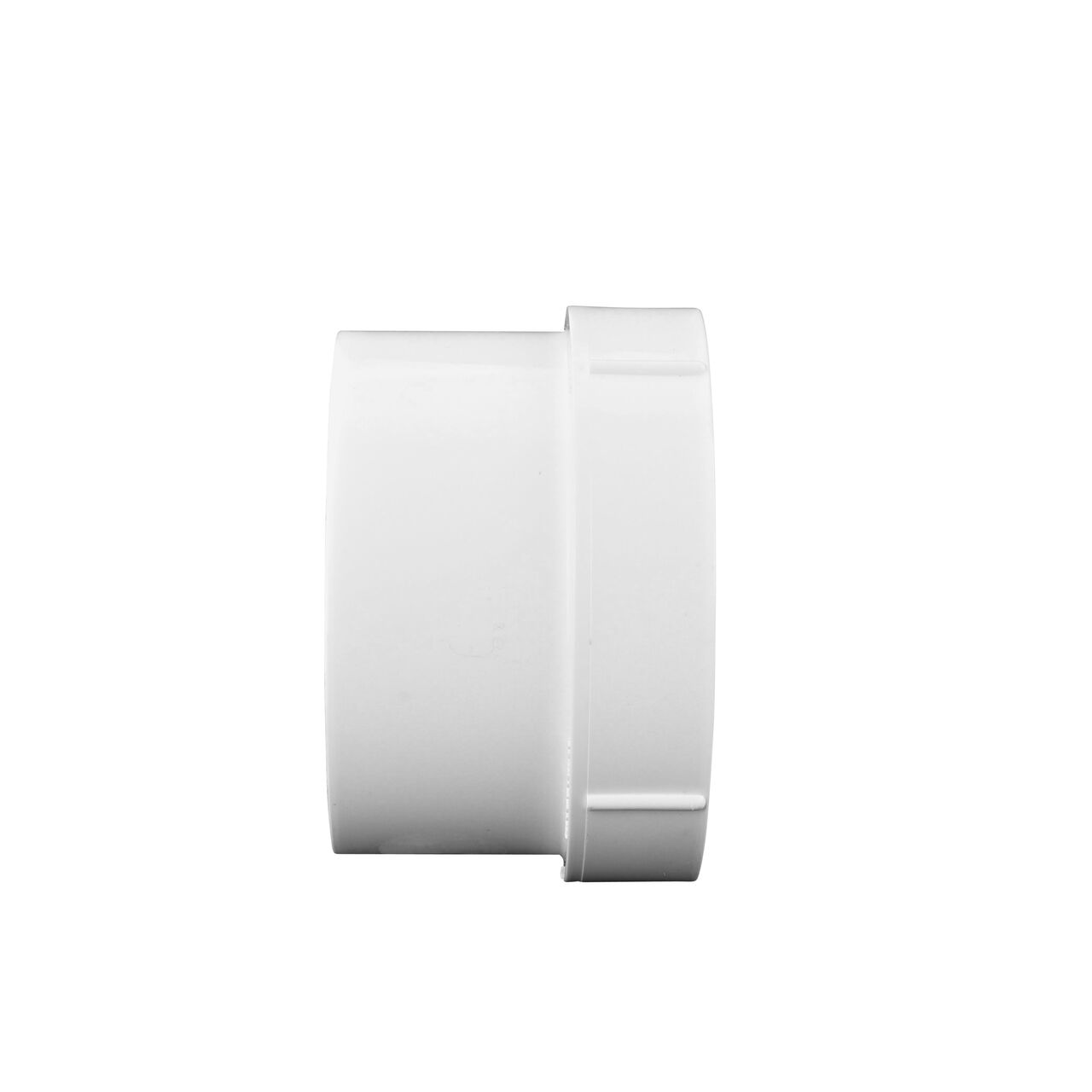 Vertical side view of the NDS 3 inch PVC female cleanout adapter (NDS 3P11)