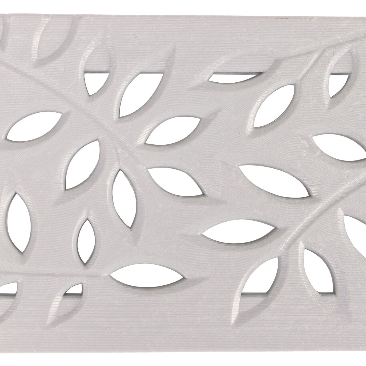 Top Down View of the Decorative Botanical Green Plastic Mini Channel™ Drain Grate (NDS 554GY)