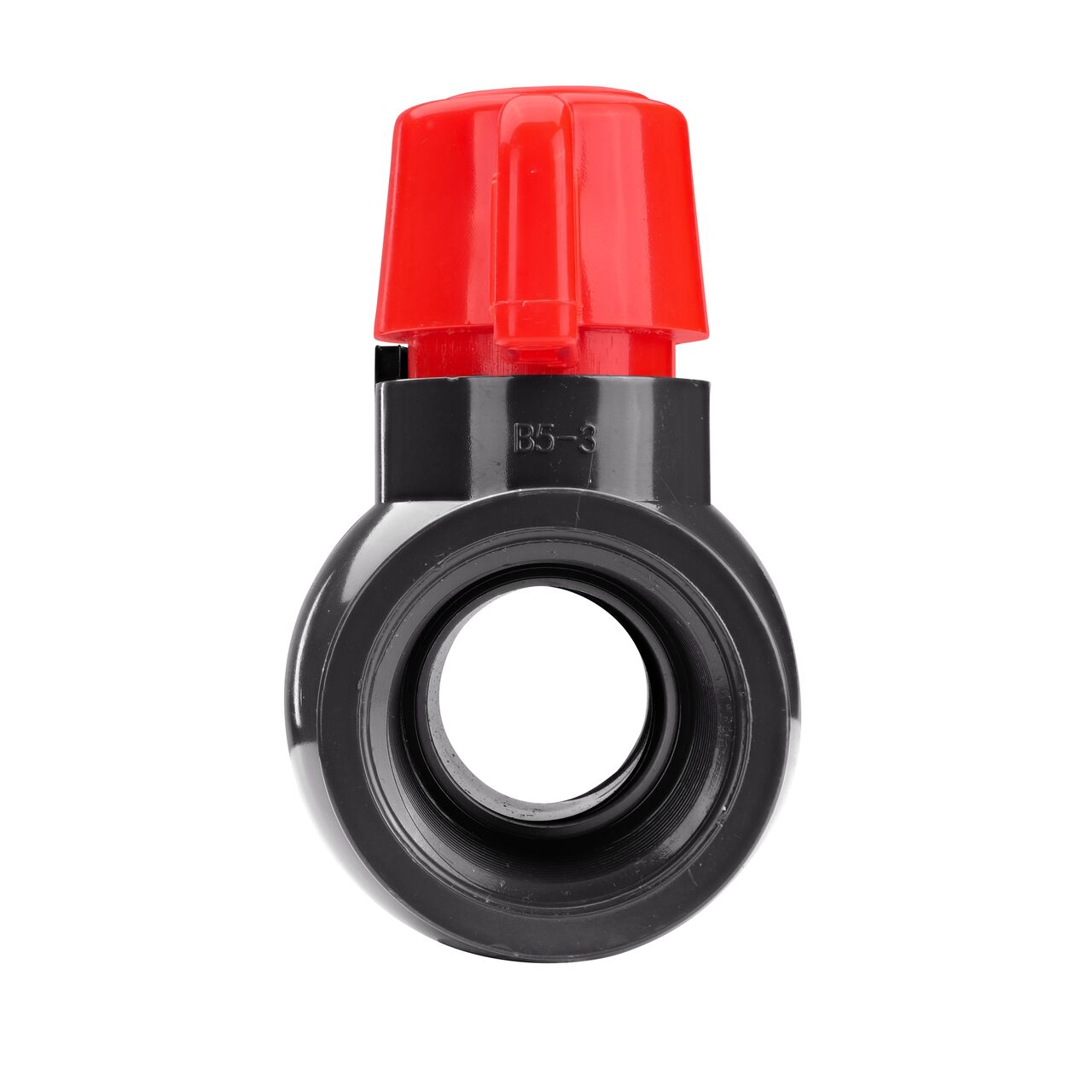 NDS 1 in. PVC IPS Ball Valve direct water flow one-way through pipes when the ball valve opens that is perfect for pool and spa, irrigation, and plumbing installations (NDS E1620-10)
