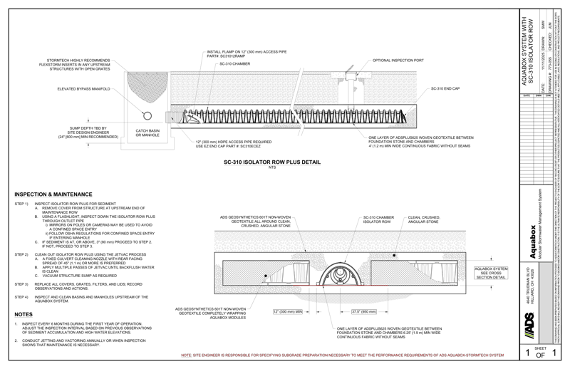 SC-310 Chamber Isolator Row Details