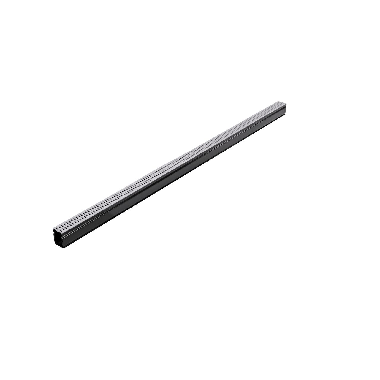 Two Slim Channel™ Drain Grates, 2-1/4 in. wide X 3 ft. long, Gray Plastic (NDS 9243) fit the Slim Channel™ Drain (NDS 9206WHS)