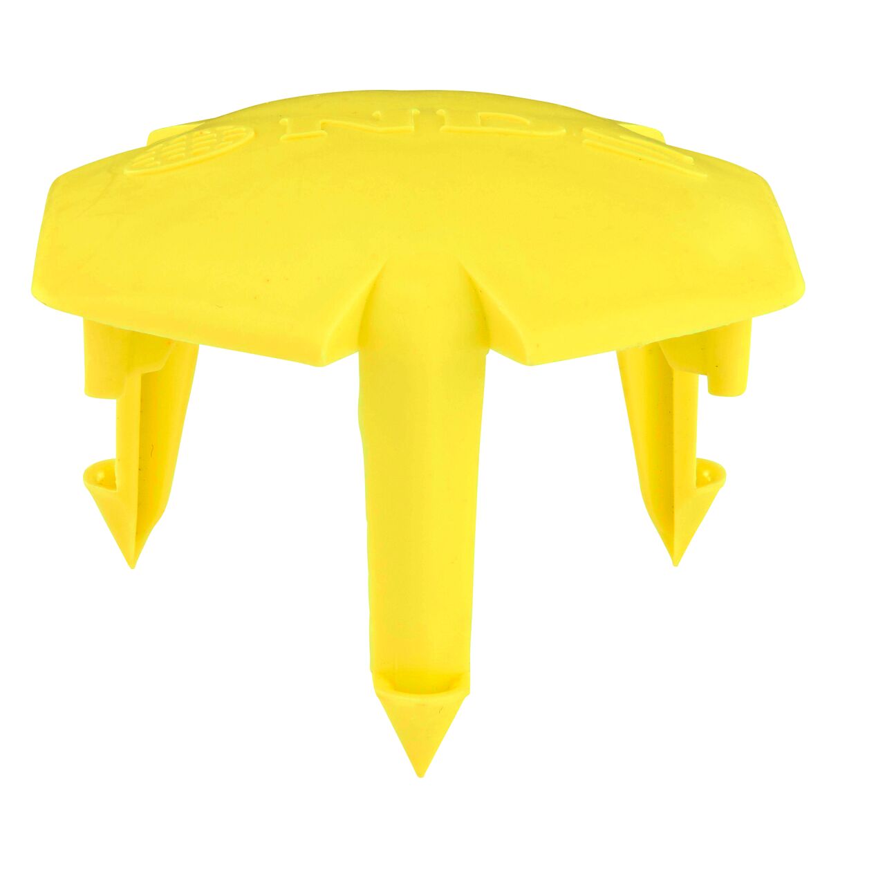 Raised dome design on the Yellow NDS EZ Marker™ Parking Delineator (NDS EZMARKER-Y) prevents debris from sticking to the surface