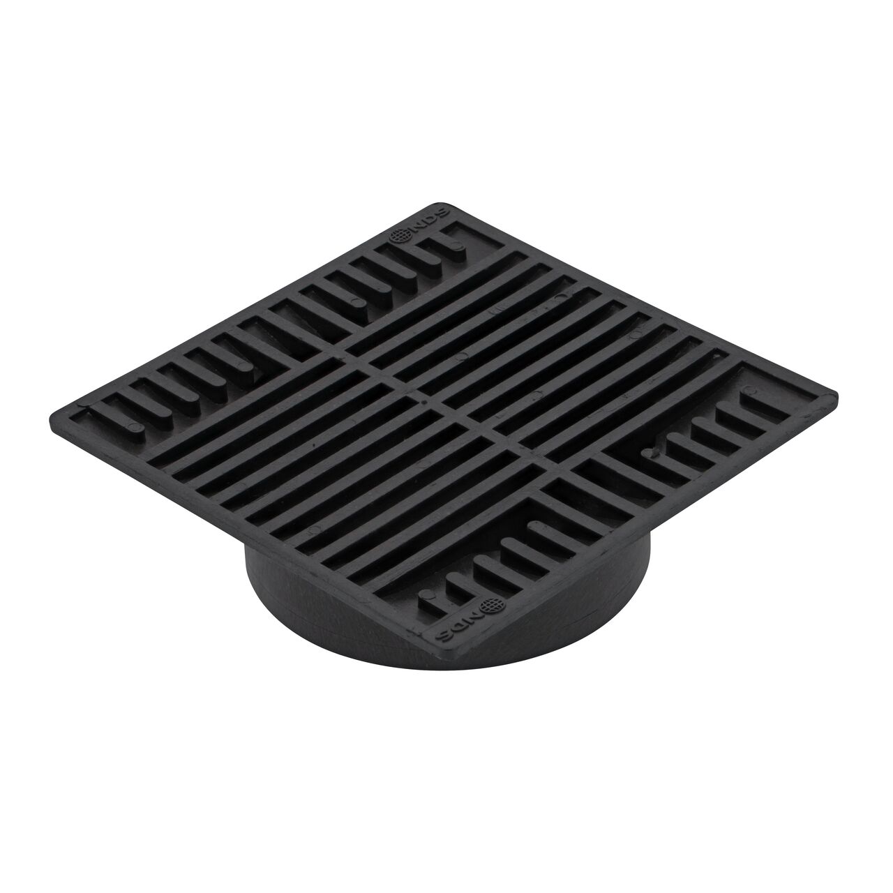 NDS 8 in. Square Grate in Black Plastic (NDS M881, NDS 881)