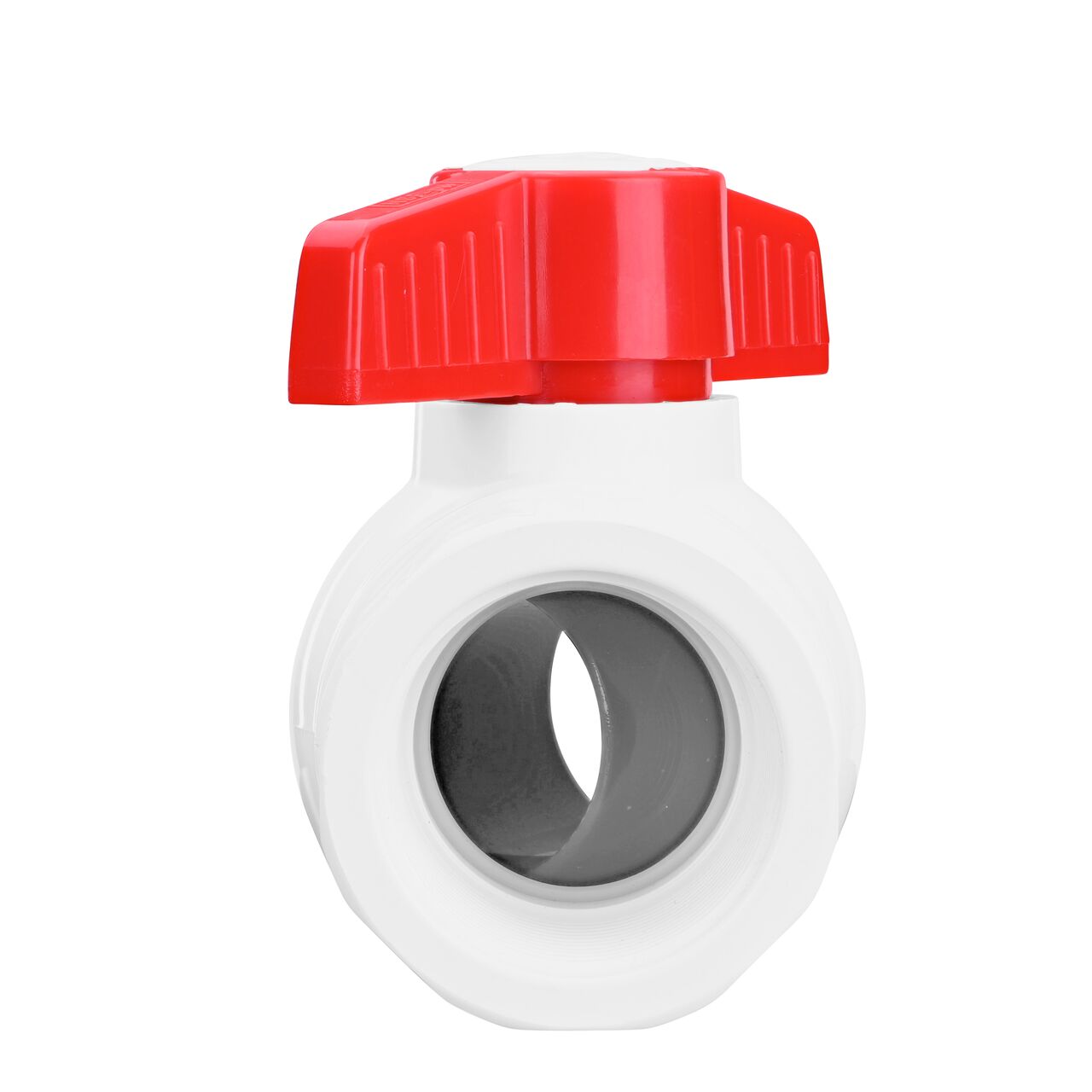 Rotate the handle to easily open or close the valve ball that controls water flow on the NDS 1-1/2 in. PVC IPS Ball Valve (NDS E1420-15)
