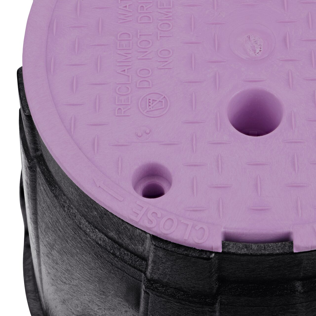 Closeup view of the inside reinforced edges on the NDS 10 in. Round Pro-Spec® Series Valve Box (NDS 311BCR)