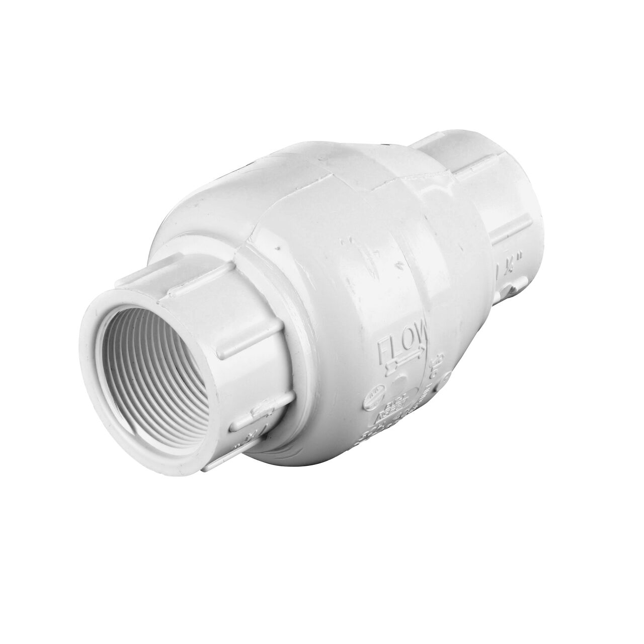 Alternate direction of the NDS White 1-1/4 in. female end by female end PVC Swing Check Valve (NDS 1520-12F)
