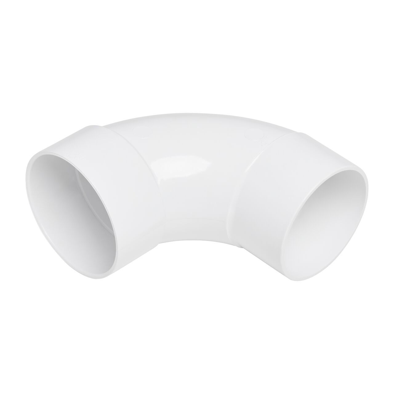 The NDS 3 in. PVC 90° long-turn street elbow can be installed laying on its side with the hub and spigot ends in either direction (NDS 31P0ST)