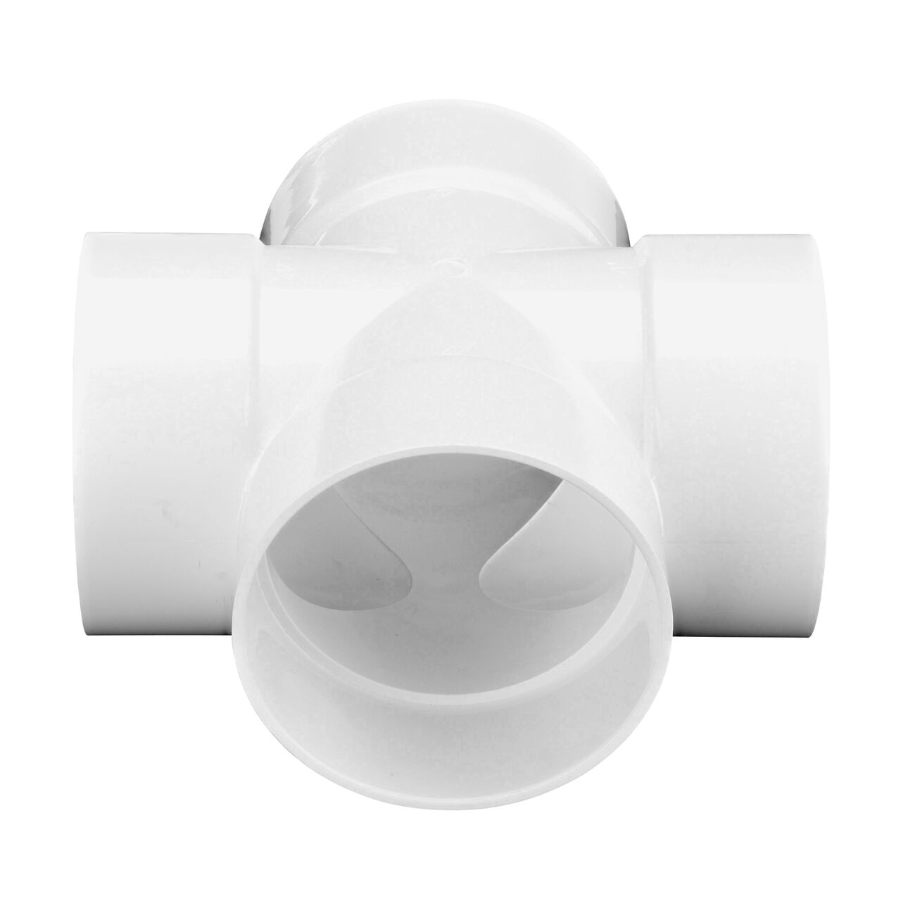 The 4 in. PVC Cross can be installed in multiple directions (NDS 4P1X)