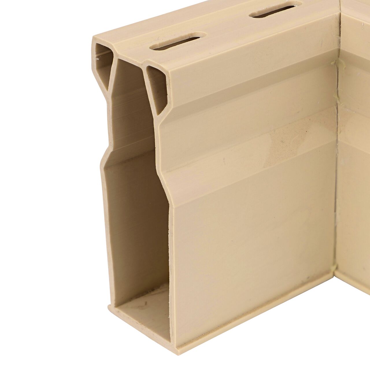 Closeup of the grate design of the Sand Micro Channel Drain 90 degree elbow and inegrated grate (NDS 8382)