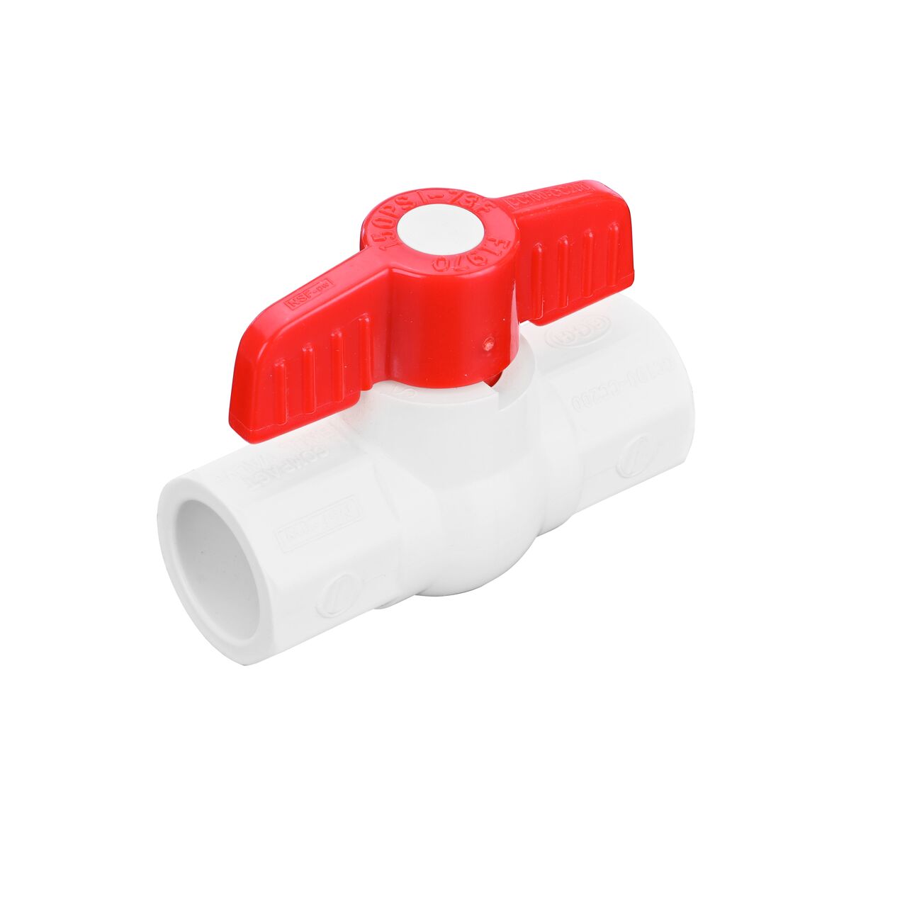 NDS PVC IPS Ball Valve is a leak-resistant valve connects two 1/2 in. Sch. 40 pipe ends in an irrigation or other pressurized system and prevents the backflow of water (NDS E1410-05)