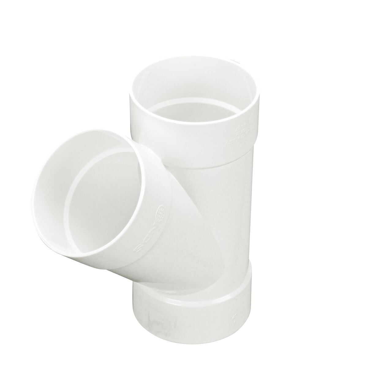 PVC wye for 4 in. Sewer and Drain pipes, Hub X Hub X Hub connection (NDS 4P08C*, NDS 4P08*, NDS 4P08)