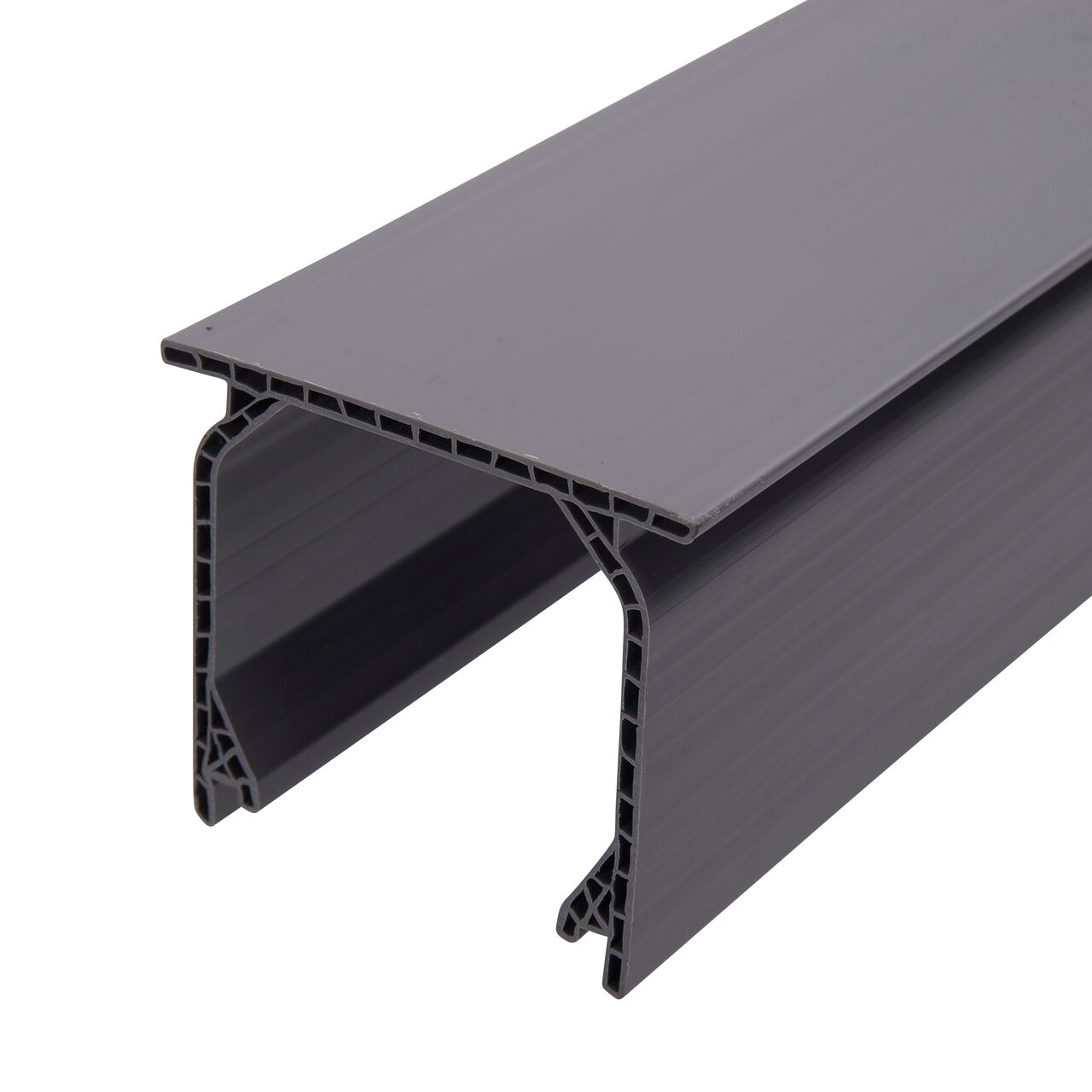 Closeup view of the bottom of Mini Channel™ Drain (NDS 500) shows patented honeycomb reinforced walls