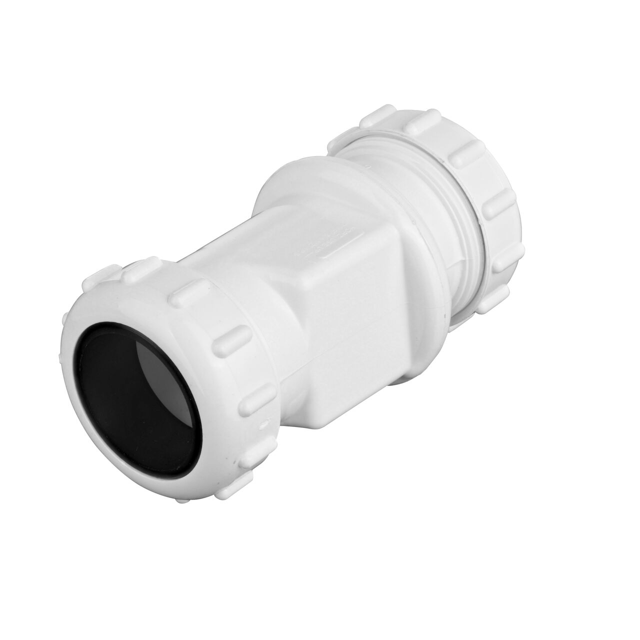 The 1-1/2 in. outlet end of the PVC Sump Pump Swing Check Valve (NDS 1400-15)
