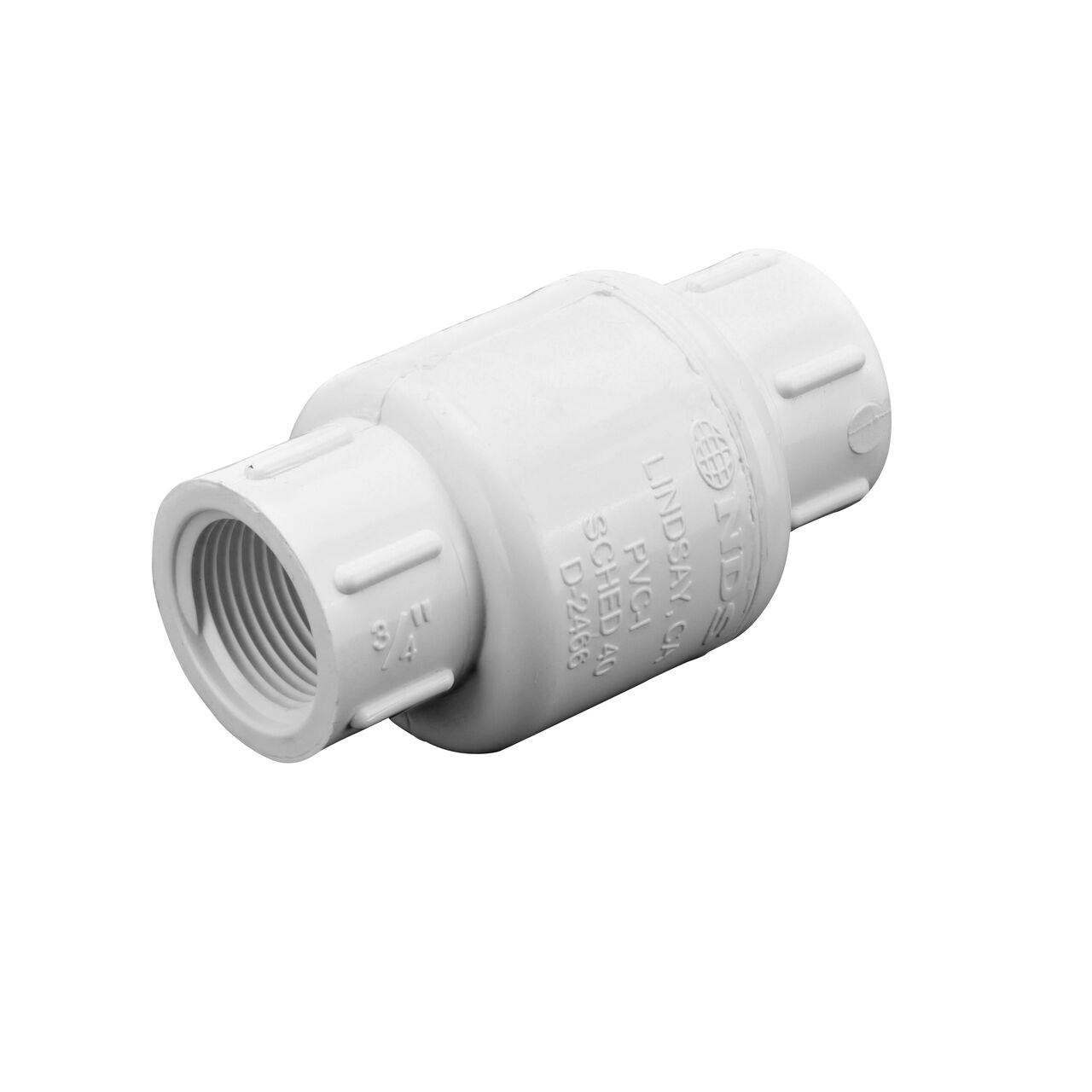 NDS White 3/4 in. female end by female end leak-resistant PVC Swing Check Valve (NDS 1520-07F)