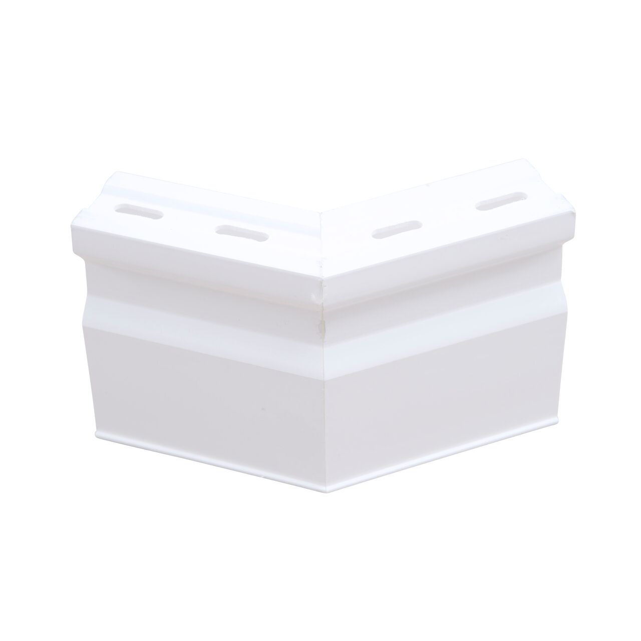 Alternate view of the White Micro Channel™ Drain & Integrated Grate with 45° Elbow (NDS 8301) showing other side
