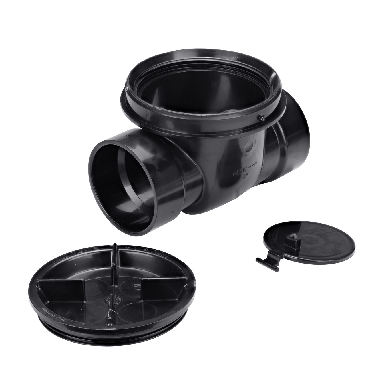 The quick action flapper allows unrestricted uni-directional flow and includes a elastomeric gasket in the flapper for a watertight seal on the NDS Black 4 in. ABS Backwater Valve (NDS 475)