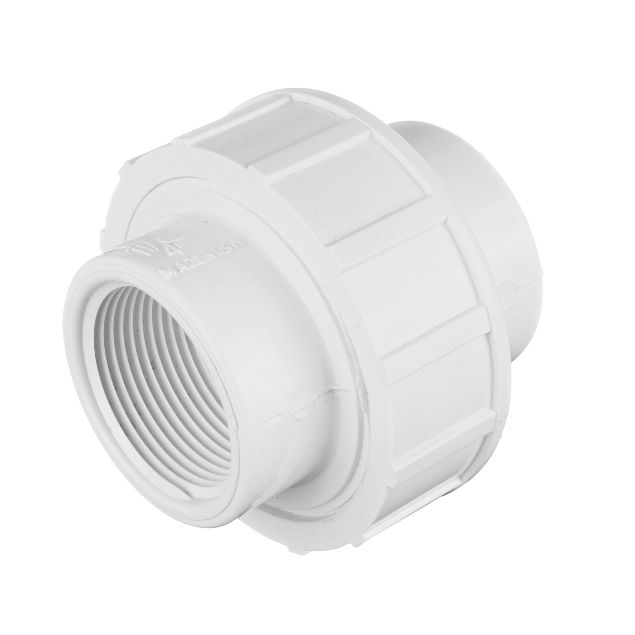 Use the NDS 1-1/4 in. PVC Union with dual threaded connection ends for Schedule 40 pipes to make a leak-resistant connection between pipes without any glue necessary (NDS WU-1250-T)