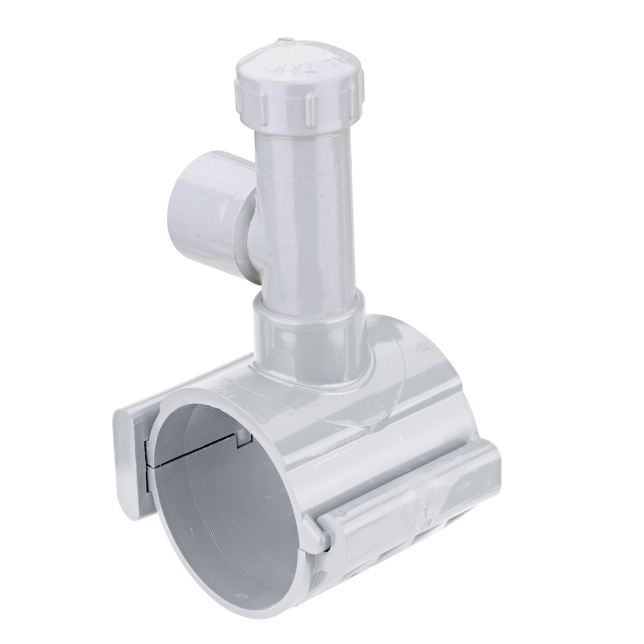 The 4 in. NDS Flo-Tap™ Rigid PVC Saddle with a 1-1/2 in. Socket or 2 in. spigot connection on top (NDS 3240) secures unit firmly and requires less installation time