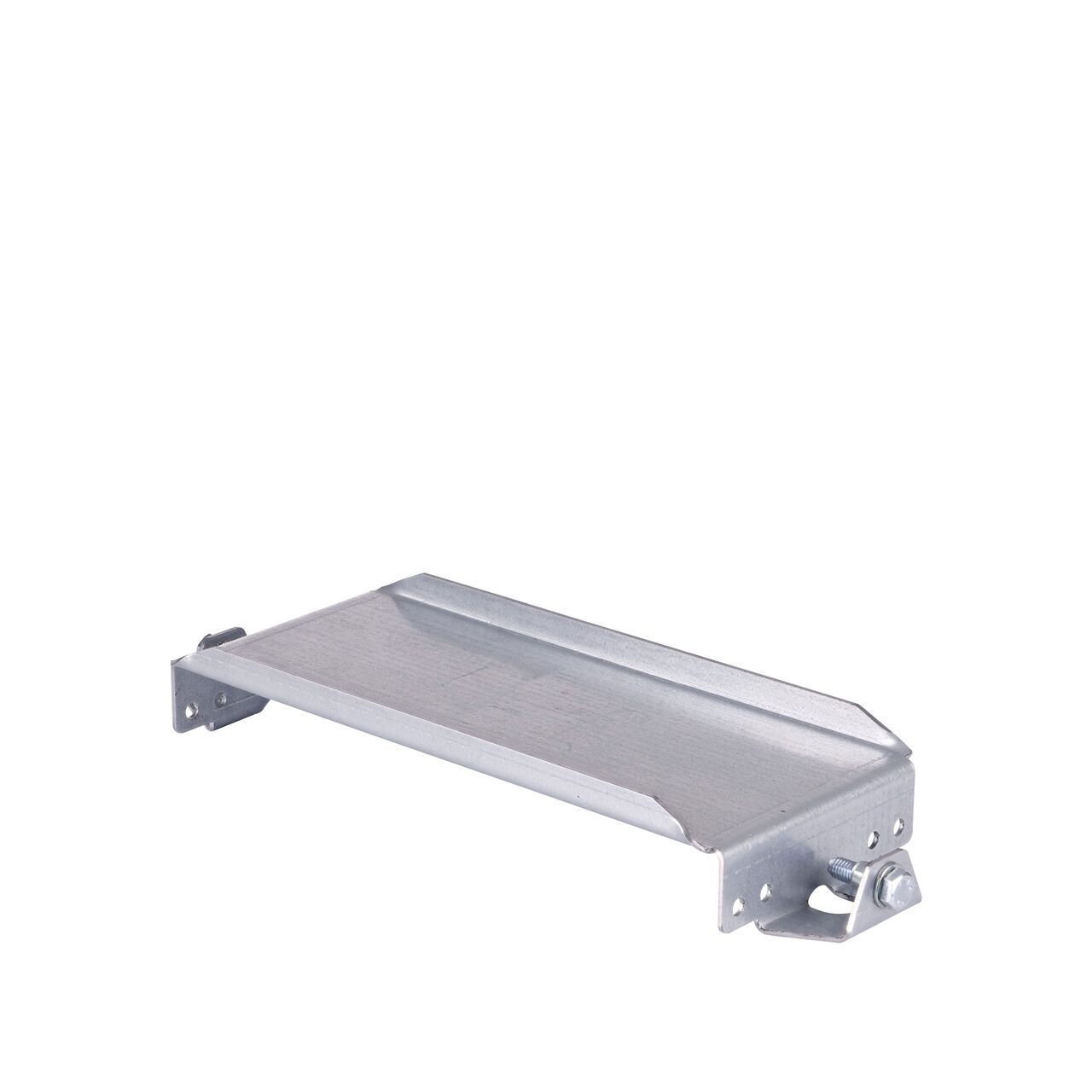 The bottom view of the BG-FILCOTEN® 200 Trench Drain Rebar Support (NDS 19020902) accessory showing how it straddles the channel underneath and works with rebar to hold the BG-FILCOTEN 200 trench drain in place during installation