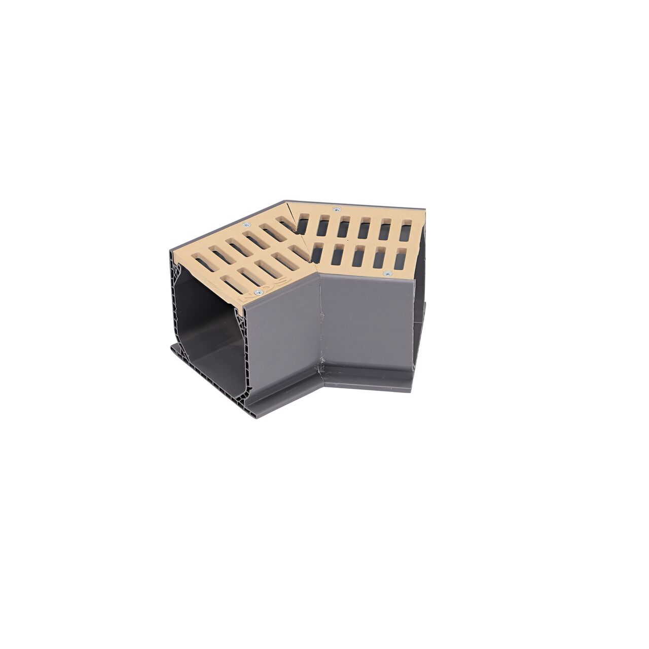 Uninstalled NDS Sand Mini Channel™ Drain 45 Degree Elbow and Grate (NDS 5303)