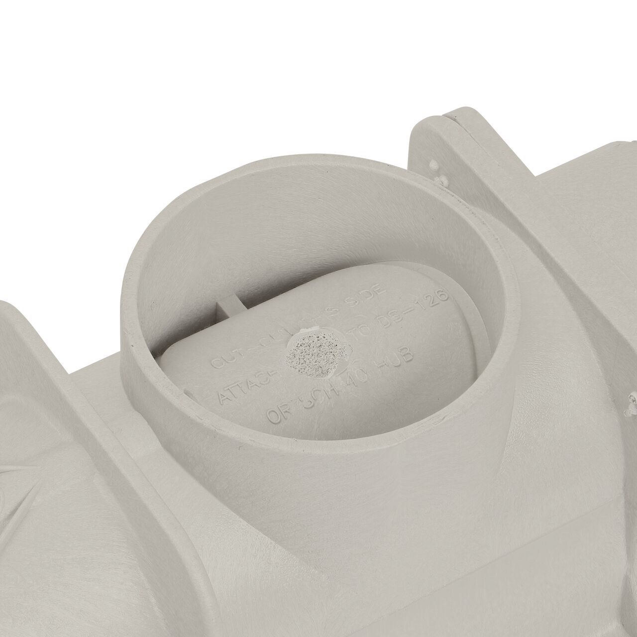 Each channel features a bottom outlet that can be knocked out and connected to schedule 40 pipe or the Dura Slope bottom outlet adapter (DS-126) for other pipe to convey water downstream (NDS DS-091NDIKIT)