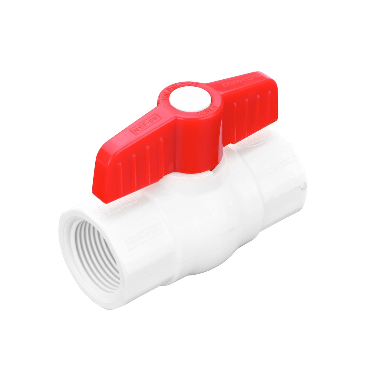 NDS PVC IPS Ball Valve is leak-resistant valve connects two 1 in. Sch. 40 pipe ends in an irrigation or other pressurized system and prevents the backflow of water (NDS E1420-10)