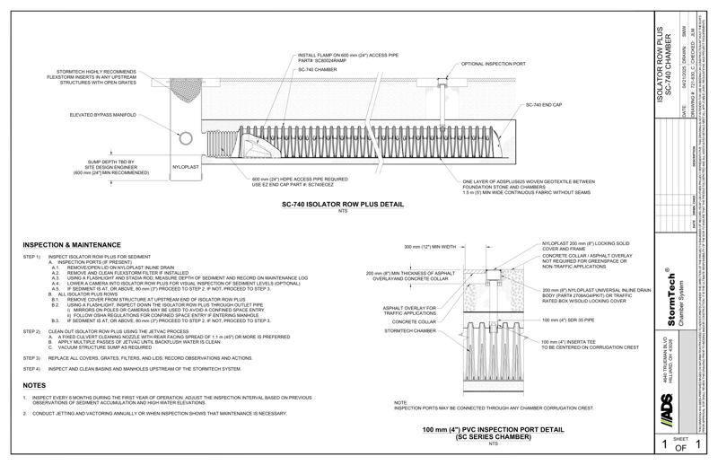 SC-740 Stormtech Isolator Row