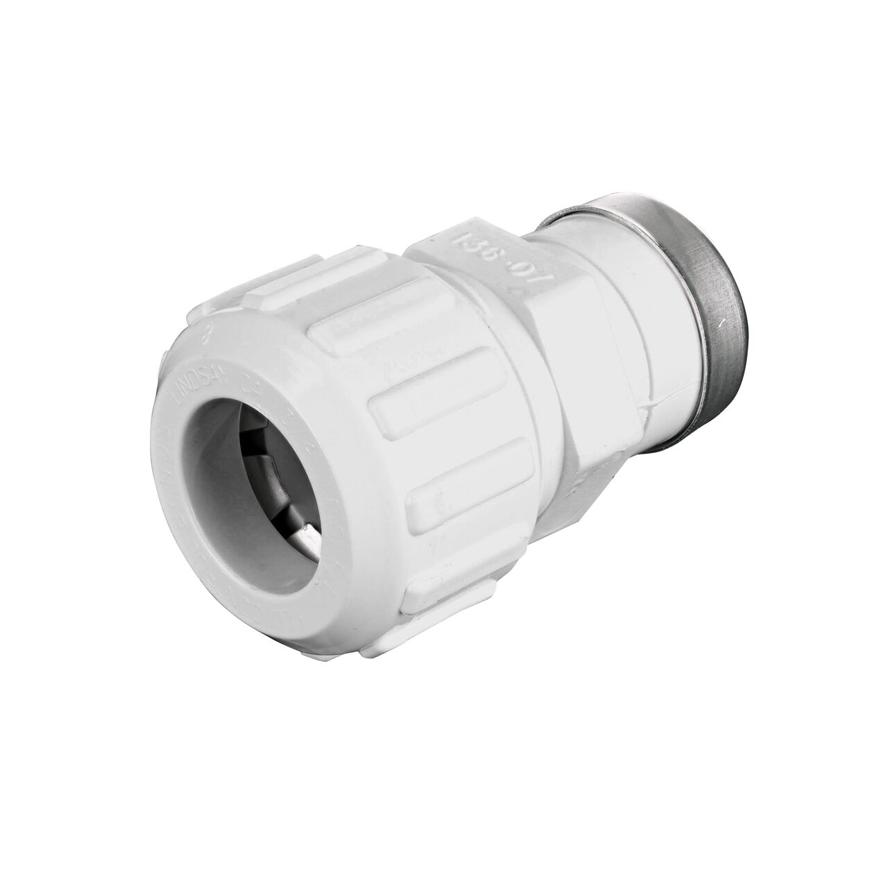 The NDS 3/4 in. IPS Flo-Lock™ PVC Gripper Adapter (NDS 136-07) provides a leak-resistant connection between IPS pipe and IPS MPT pipe end